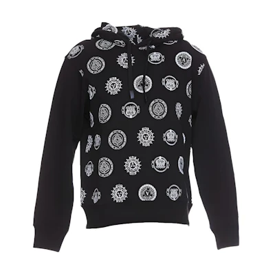Versace SS22 All-Over Print Front Pullover Sweatshirt Men’s Black 72GAI3H-9FS01-8899