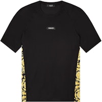 VERSACE SS22 Baroque Print Knit Crew Neck T-Shirt Black 1003710-1A02577-5B010 VERSACE SS22 Baroque Print Knit Crew Neck T-Shirt Black 1003710-1A02577-5B010