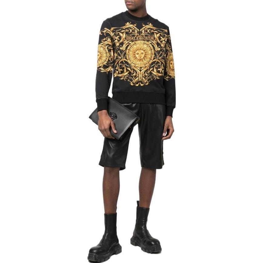Versace SS22 Baroque Sun Letter Print Crewneck Sweatshirt  Black. 72GA-I3RBFS0-26G89 圖 3