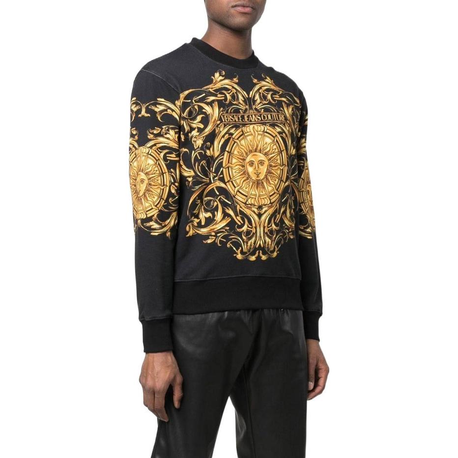 Versace SS22 Baroque Sun Letter Print Crewneck Sweatshirt  Black. 72GA-I3RBFS0-26G89 圖 4