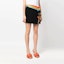 Shop VERSACE SS22 Black Mini Skirt with Pin Detail 1005154-1A00540-1B000