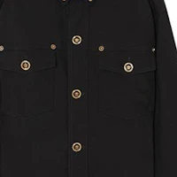 Sizing VERSACE SS22 黑色單色休閒長袖單排扣襯衫 1004062-1A01703-1B000
