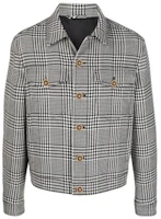 Versace SS22 Check Pattern Single-Breasted Jacket Black 1003624-1A02491-2W020 Versace SS22 Check Pattern Single-Breasted Jacket Black 1003624-1A02491-2W020