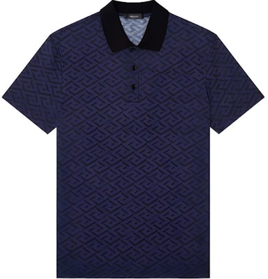 VERSACE SS22 Geometric Pattern Short Sleeve Polo Shirt Men’s Blue 1004083-1A02978-5U040 Buy VERSACE SS22 Geometric Pattern Short Sleeve Polo Shirt Men’s Blue 1004083-1A02978-5U040
