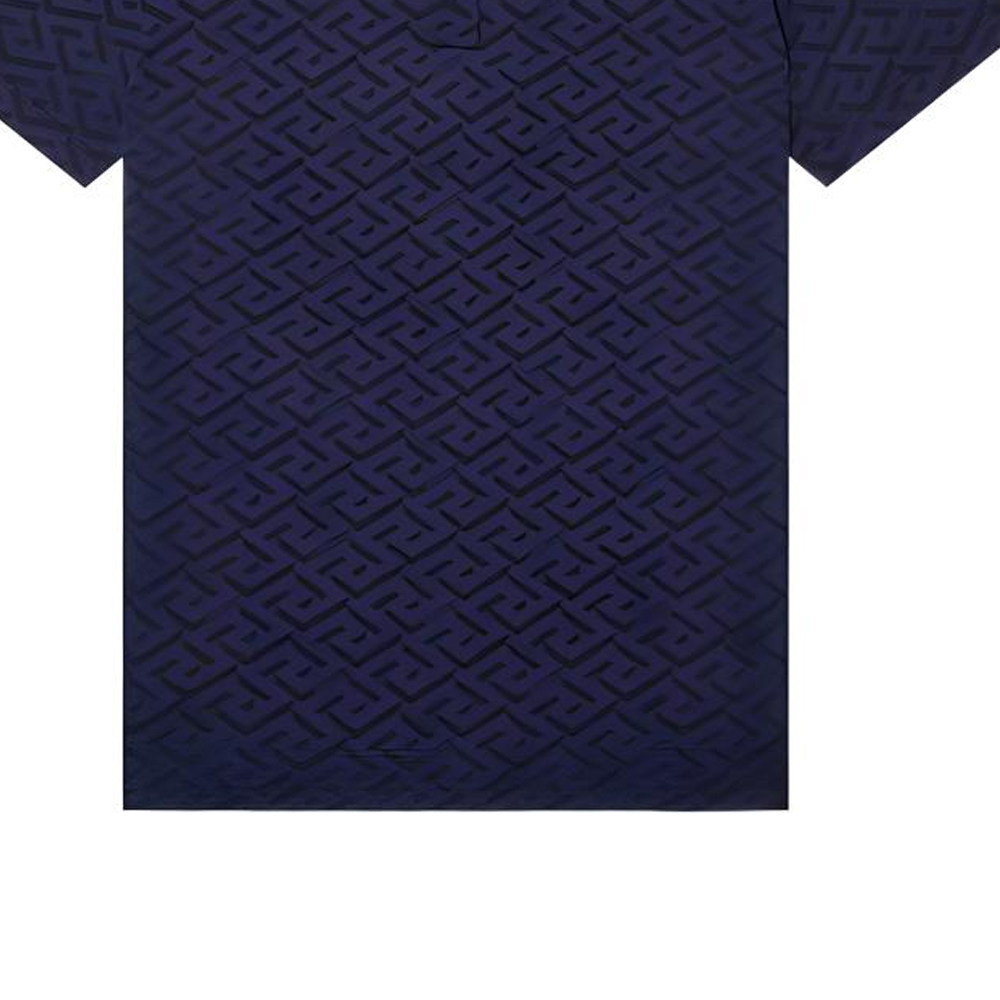 Sizing VERSACE SS22 Geometric Pattern Short Sleeve Polo Shirt Men’s Blue 1004083-1A02978-5U040