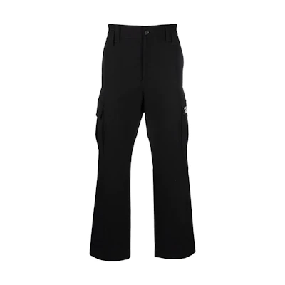 VERSACE SS22 Greek Applique Straight-Leg Casual Pants Men’s Black 10040451-A02941-1B000