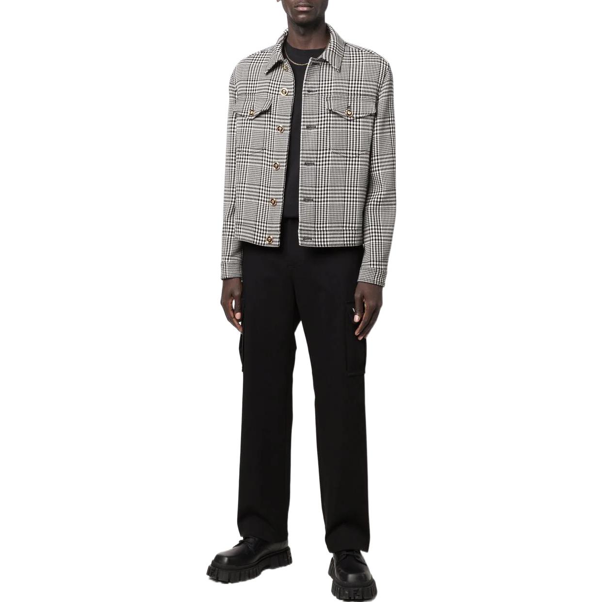 Lookbook VERSACE SS22 Greek Applique Straight-Leg Casual Pants Men’s Black 10040451-A02941-1B000