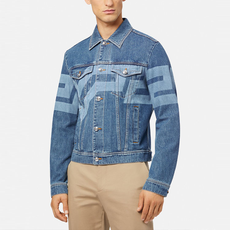 VERSACE SS22 Greek Print Denim Jacket Blue A85236-1A02877-1D030 圖 4
