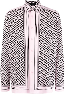 VERSACE SS22 希臘印花粉色長袖真絲襯衫 男款 1003939-1A02372-5P210 Order VERSACE SS22 希臘印花粉色長袖真絲襯衫 男款 1003939-1A02372-5P210