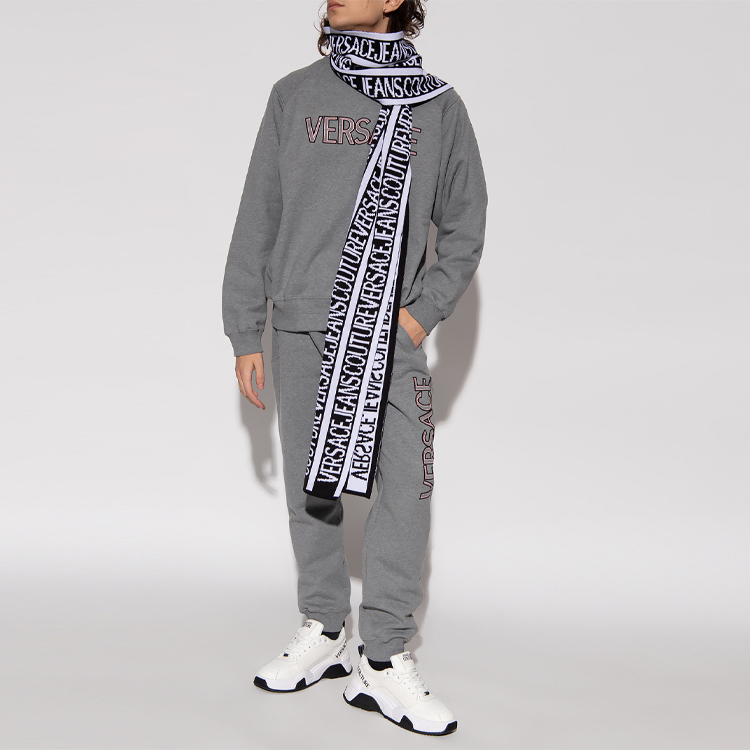 VERSACE SS22 Grey Letter Pattern Oversized Long Sleeve Sweatshirt 1004007-1A02880-1E090 圖 3
