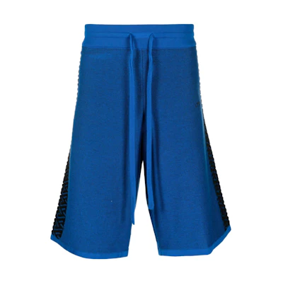VERSACE SS22 La Greca Knit Shorts Men’s Blue 10031631A02223-1U820