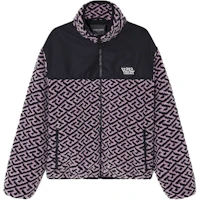 Versace SS22 La Greca Logo Track Jacket Purple Long Sleeve Zip-up 1004027-1A02917-2B820 Versace SS22 La Greca Logo Track Jacket Purple Long Sleeve Zip-up 1004027-1A02917-2B820