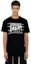 Sizing 베르사체 SS22 레터 프린트 블랙 반팔 라운드넥 티셔츠 남성 10057831-A04025-1B000