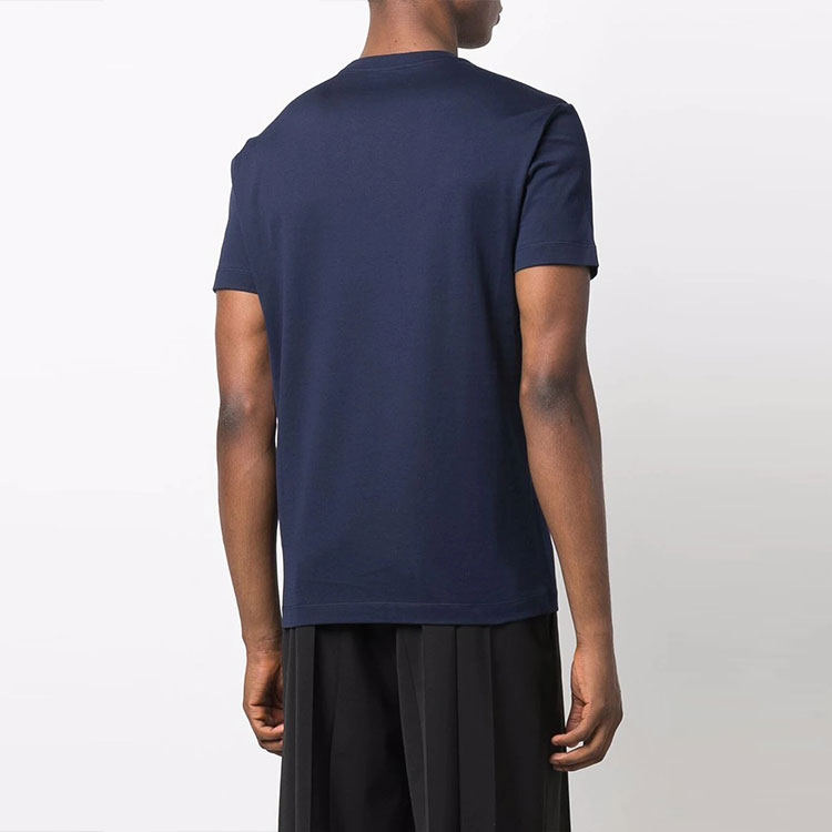 Details for VERSACE SS22 Logo Print Crew Neck Casual T-Shirt Men’s Blue 1003911-1A02781-1U830