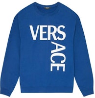 VERSACE SS22 Logo Print Crewneck Long Sleeve Sweatshirt Men’s Royal Blue 1001377-1A01015-1U820 VERSACE SS22 Logo Print Crewneck Long Sleeve Sweatshirt Men’s Royal Blue 1001377-1A01015-1U820