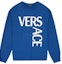 Order VERSACE SS22 Logo Print Crewneck Long Sleeve Sweatshirt Men’s Royal Blue 1001377-1A01015-1U820