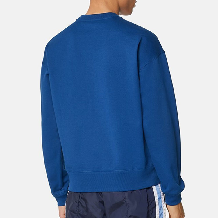 Purchase VERSACE SS22 Logo Print Crewneck Long Sleeve Sweatshirt Men’s Royal Blue 1001377-1A01015-1U820