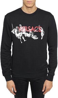 范思哲 SS22 Logo印花黑色圆领卫衣 A77121-A217878-A008 Shop 范思哲 SS22 Logo印花黑色圆领卫衣 A77121-A217878-A008