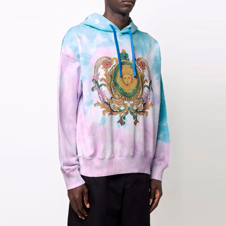 Versace SS22 Logo Print Pullover Hoodie Men’s Multicolor Loose Fit. 72GA-IF01CFW-0FOT0 圖 5