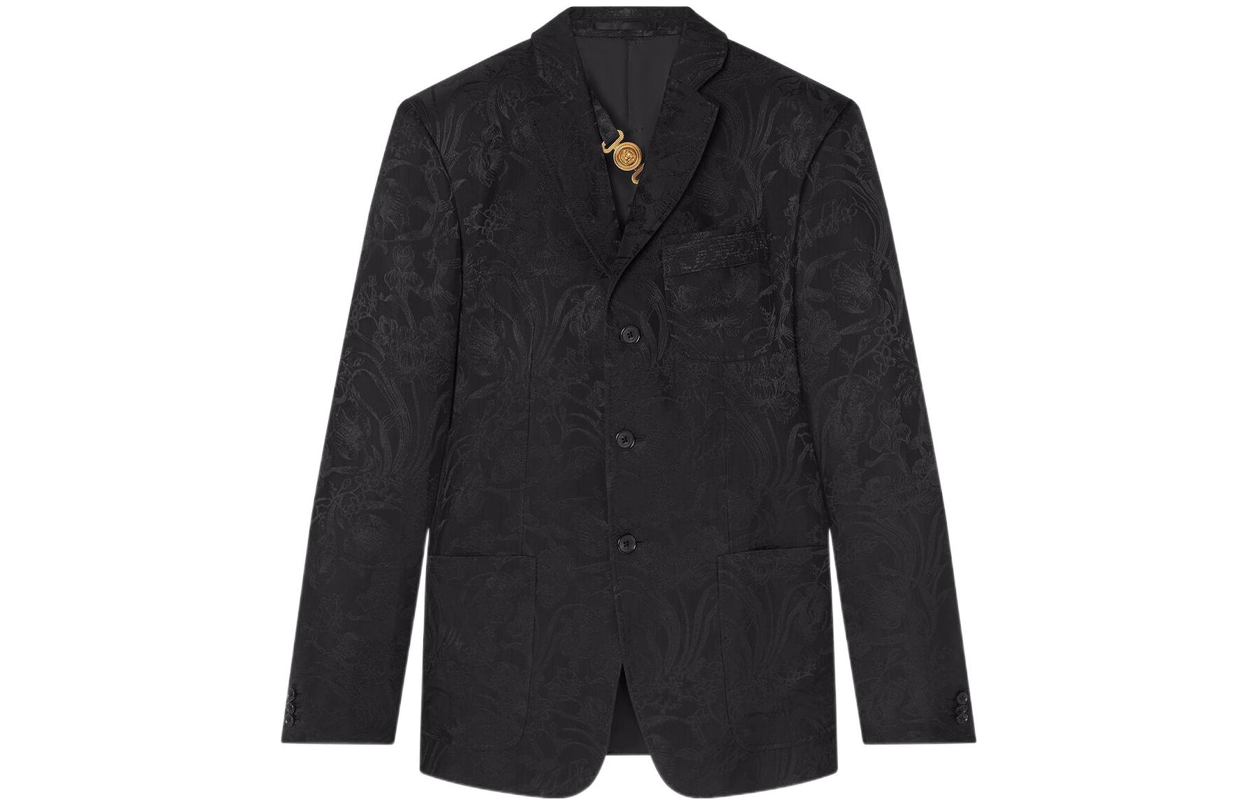 Versace SS22 Medusa Biggie Solid Jacket Black 1005295-1A03599-1B000