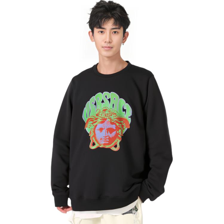 VERSACE SS22 Medusa Cartoon Graphic Crewneck Sweatshirt Black 1004015-1A02899-1B000 圖 8