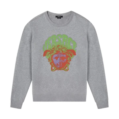 VERSACE SS22 Medusa Cartoon Graphic Pullover Sweatshirt Grey - 1004015-1A02899-1E090