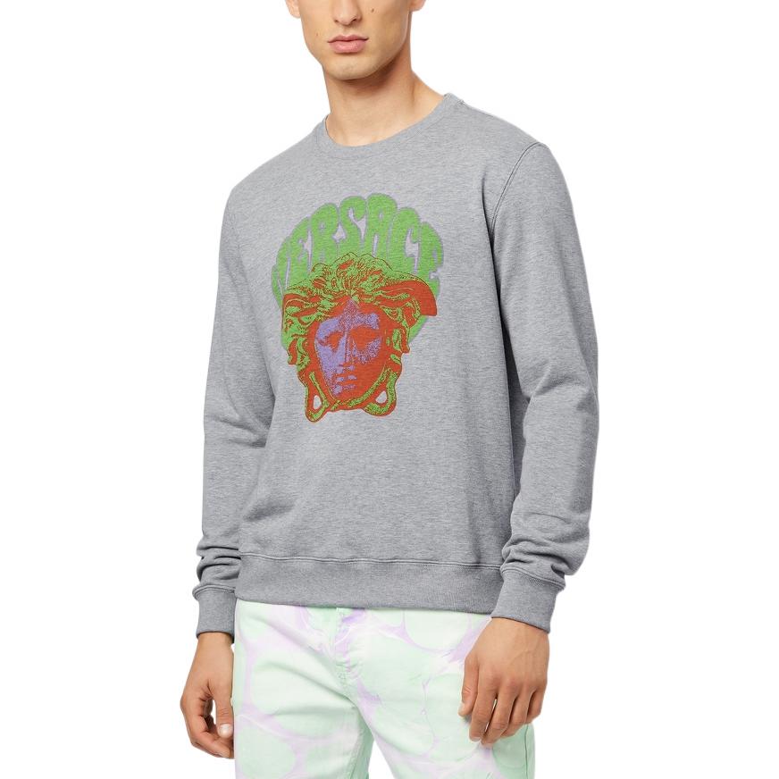 VERSACE SS22 Medusa Cartoon Graphic Pullover Sweatshirt Grey - 1004015-1A02899-1E090 圖 4