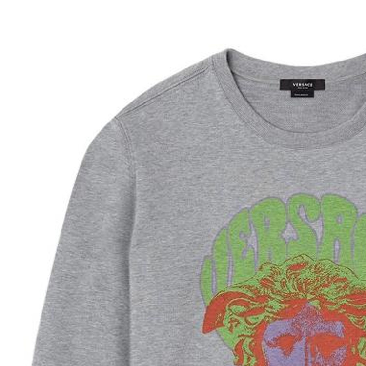 VERSACE SS22 Medusa Cartoon Graphic Pullover Sweatshirt Grey - 1004015-1A02899-1E090 圖 6