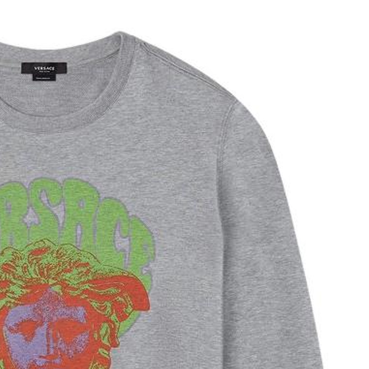 VERSACE SS22 Medusa Cartoon Graphic Pullover Sweatshirt Grey - 1004015-1A02899-1E090 圖 7