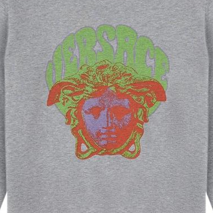 VERSACE SS22 Medusa Cartoon Graphic Pullover Sweatshirt Grey - 1004015-1A02899-1E090 圖 8