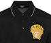 Purchase VERSACE SS22 Polo Negro Bordado Medusa Camisa de Moda 1004085-1A02980-1B000
