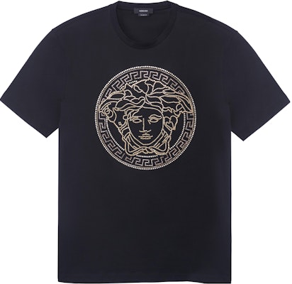 VERSACE SS22 美杜莎標誌黑色男士T恤 A77987-A201952-A008 Order VERSACE SS22 美杜莎標誌黑色男士T恤 A77987-A201952-A008