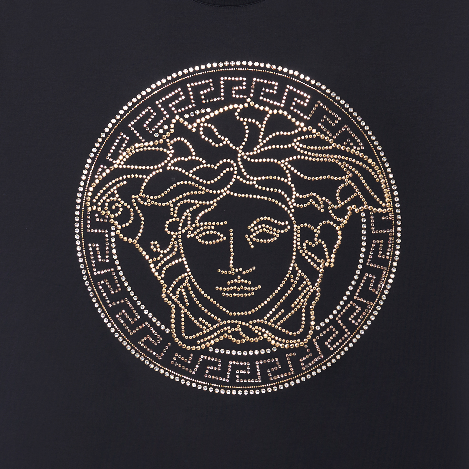 Sizing VERSACE SS22 美杜莎標誌黑色男士T恤 A77987-A201952-A008