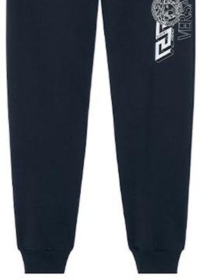 VERSACE SS22 Pantalones de Punto Logo Medusa Azul Marino 1004170-1A02861-1U830 Sizing VERSACE SS22 Pantalones de Punto Logo Medusa Azul Marino 1004170-1A02861-1U830