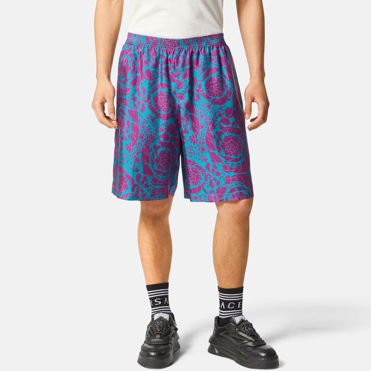 Lookbook Versace SS22 Pattern Print Elastic Waist Casual Shorts Multicolor Men’s. 1002476-1A04991-5G320