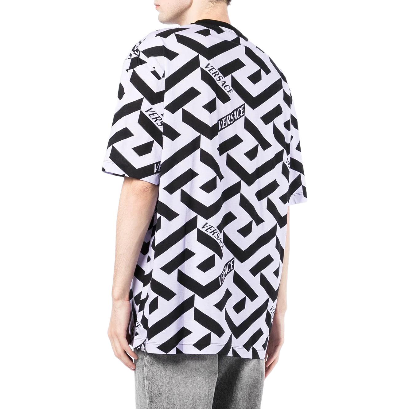 Purchase 范思哲 SS22 印花標誌棉質圓領T恤 黑白款式 1003393-1A023515-L160