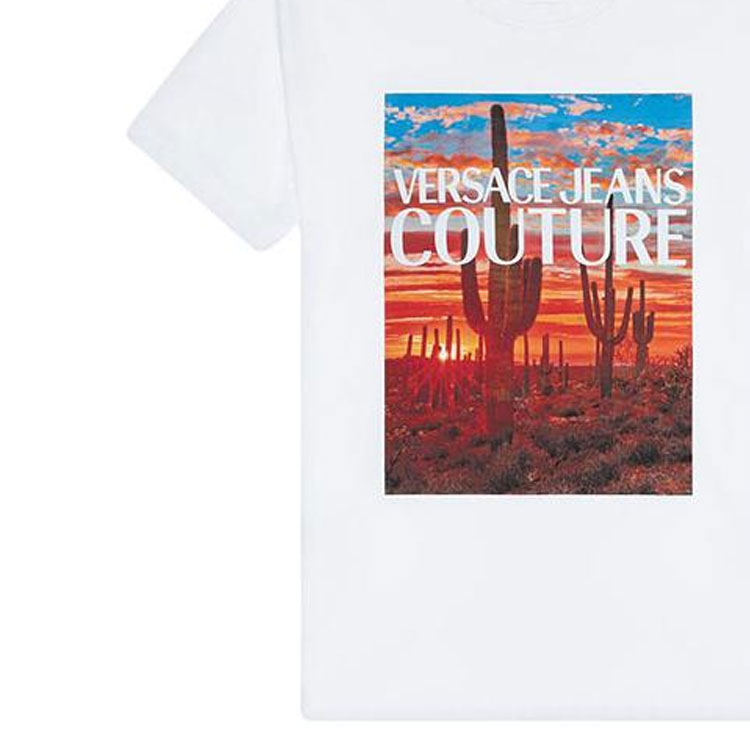 VERSACE SS22 Scenic Print Crewneck Short Sleeve T-Shirt White  Tee E72GAHP11-ECJWAP-E003 圖 3