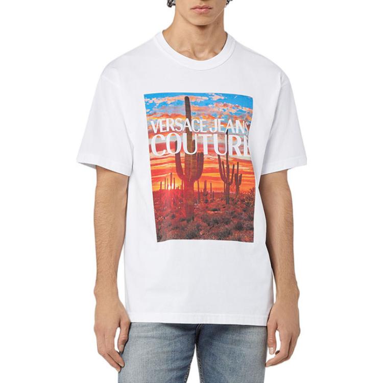 VERSACE SS22 Scenic Print Crewneck Short Sleeve T-Shirt White  Tee E72GAHP11-ECJWAP-E003 圖 4