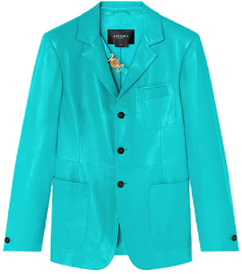 Chaqueta Azul de Piel de Cordero Versace SS22 Tipo Blazer. 1004511-1A03177-1V560 Buy Chaqueta Azul de Piel de Cordero Versace SS22 Tipo Blazer. 1004511-1A03177-1V560