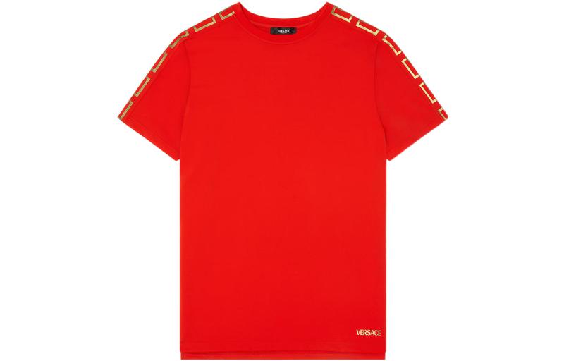 VERSACE SS22 Solid Baroque Print Red T-Shirt  Collection. 1003711-1A02322-A1203 圖 2