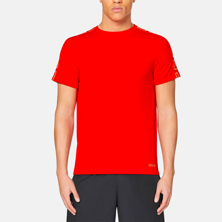 VERSACE SS22 Solid Baroque Print Red T-Shirt  Collection. 1003711-1A02322-A1203 圖 3