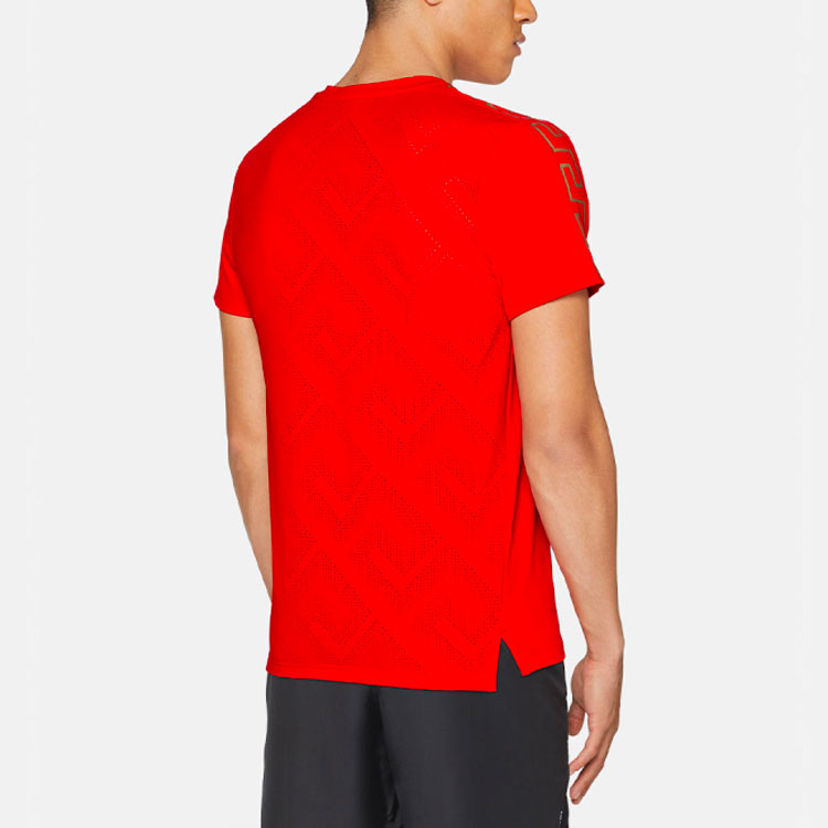 VERSACE SS22 Solid Baroque Print Red T-Shirt  Collection. 1003711-1A02322-A1203 圖 4