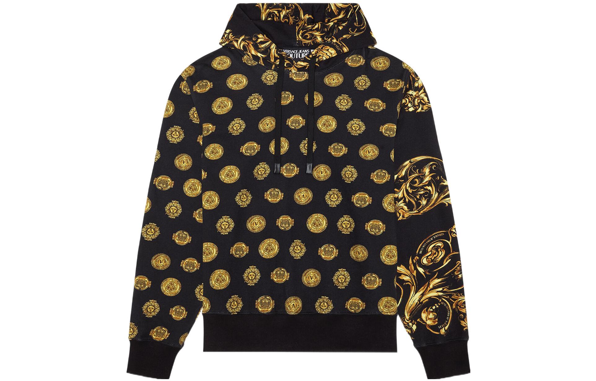 Versace SS22 V-Emblem Hoodie Black E72GAI3H1-EFS030-EG89