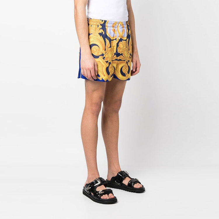 Purchase VERSACE SS23  Baroque Print Loose Fit Shorts Yellow 1007858-1A06335-5U670