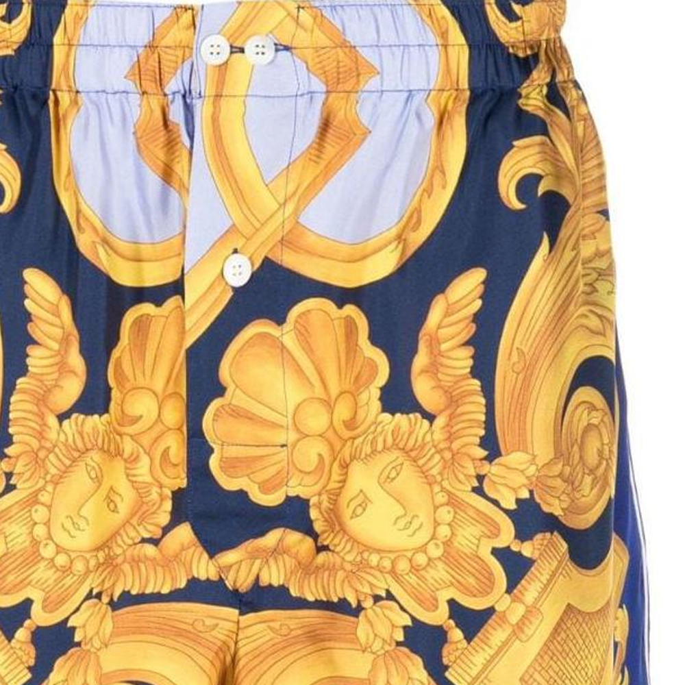 Details for VERSACE SS23  Baroque Print Loose Fit Shorts Yellow 1007858-1A06335-5U670