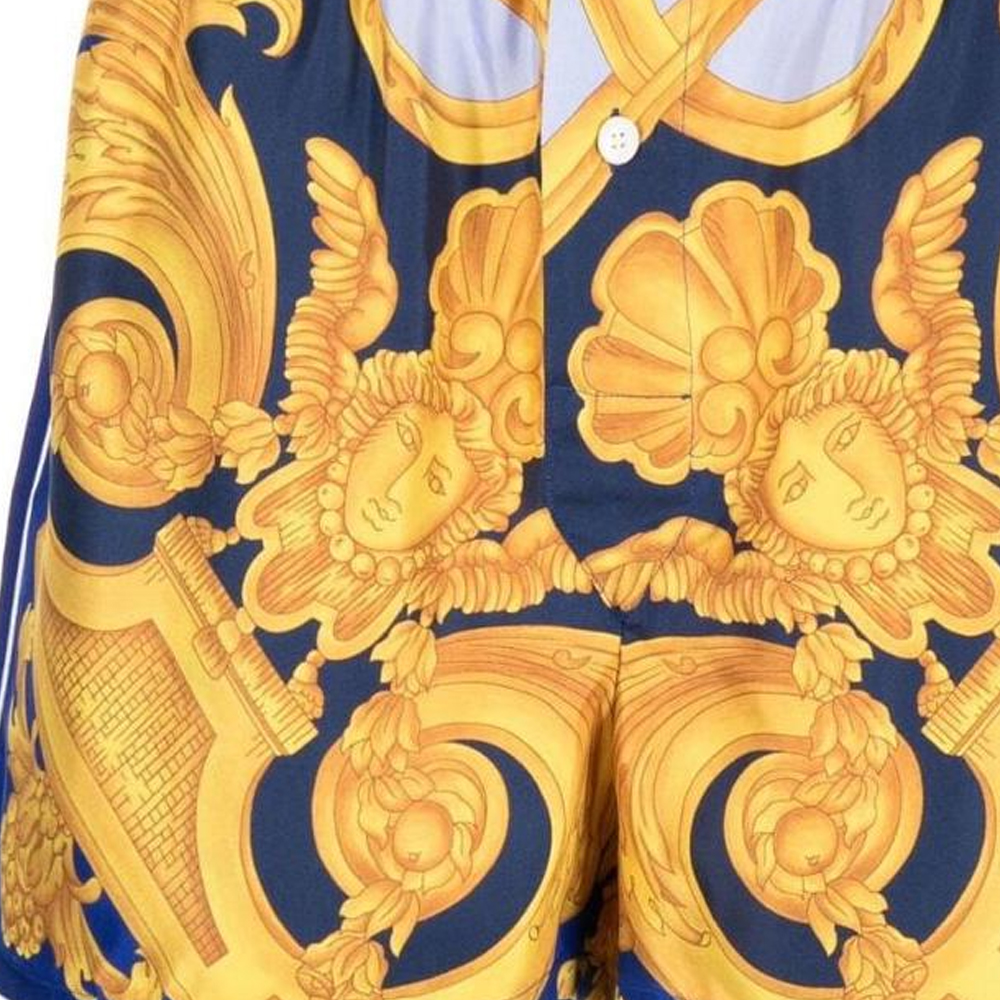 Sizing VERSACE SS23  Baroque Print Loose Fit Shorts Yellow 1007858-1A06335-5U670