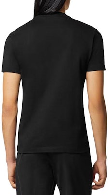 ヴェルサーチ SS23 ブラック クルーネック Tシャツ レタープリント入り 1010633-1A07692-1B000 Shop ヴェルサーチ SS23 ブラック クルーネック Tシャツ レタープリント入り 1010633-1A07692-1B000