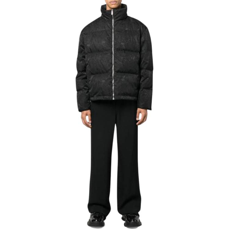 Lookbook VERSACE SS23  Black Down Jacket with Stand Collar - Winter Warmth 10102101A076761B000