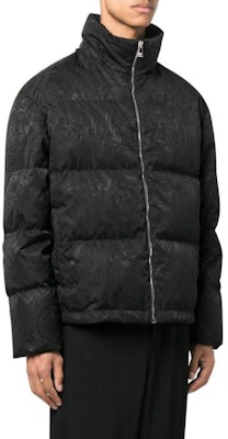 VERSACE SS23 Black Down Jacket with Stand Collar - Winter Warmth 10102101A076761B000 Purchase VERSACE SS23 Black Down Jacket with Stand Collar - Winter Warmth 10102101A076761B000