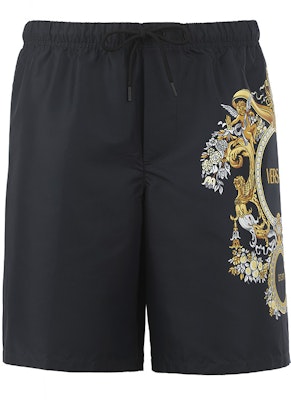 VERSACE SS23 Black Drawstring Printed Casual Shorts. 1001598-1A06330-5B020 Order VERSACE SS23 Black Drawstring Printed Casual Shorts. 1001598-1A06330-5B020